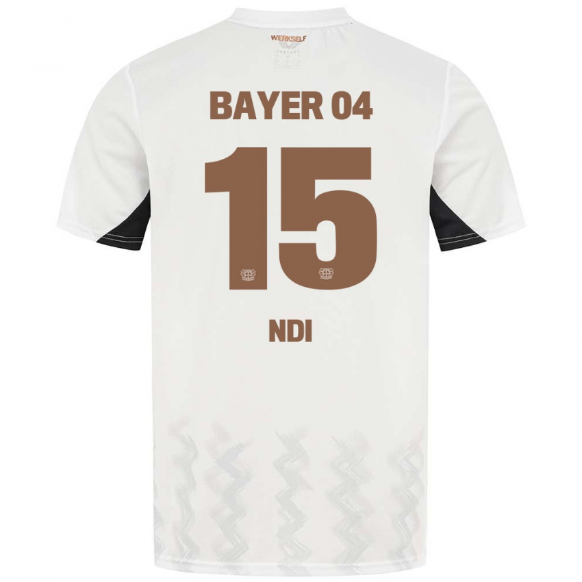 Herren Bradley Ndi #15 Weiß Schwarz Auswärtstrikot Trikot 2024/25 T-Shirt