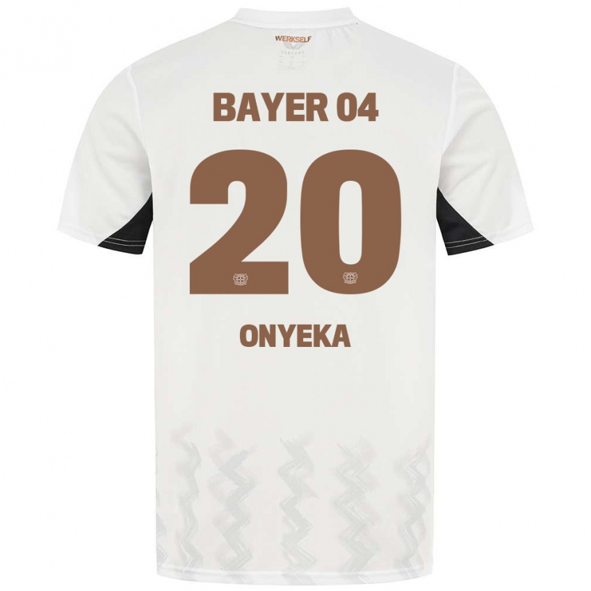 Herren Francis Onyeka #20 Weiß Schwarz Auswärtstrikot Trikot 2024/25 T-Shirt