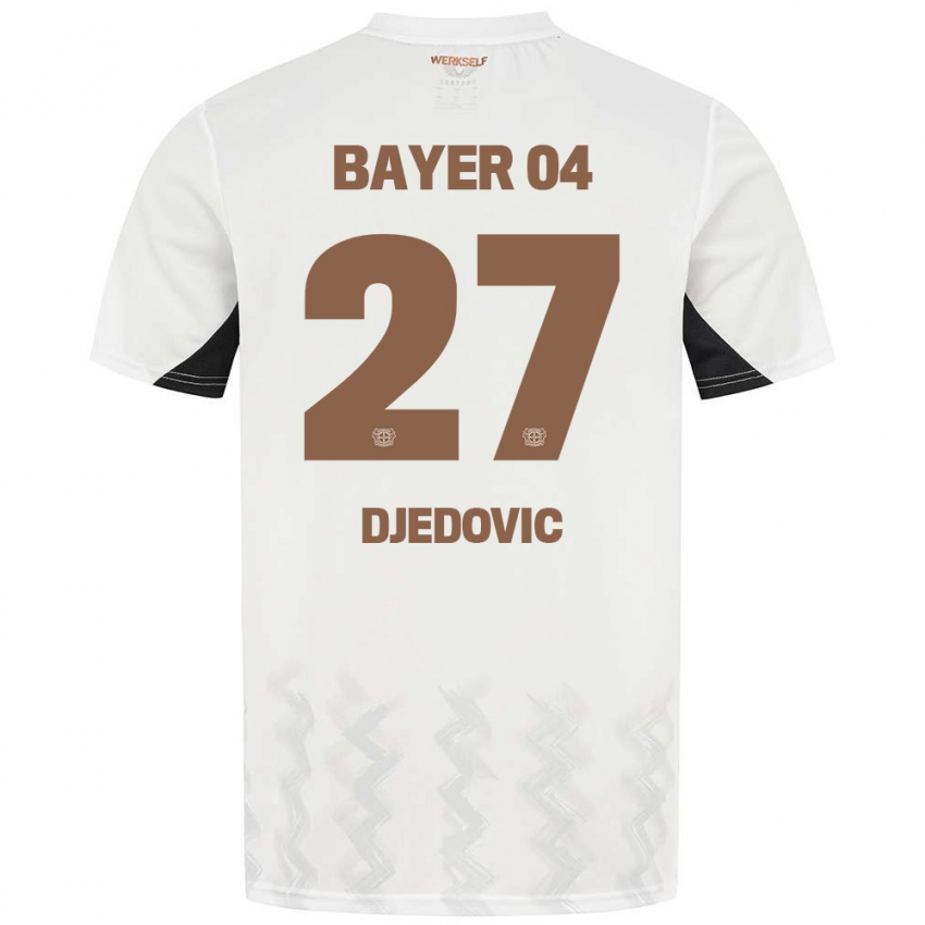 Herren Seldin Djedovic #27 Weiß Schwarz Auswärtstrikot Trikot 2024/25 T-Shirt