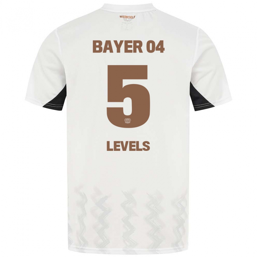 Herren Janou Levels #5 Weiß Schwarz Auswärtstrikot Trikot 2024/25 T-Shirt