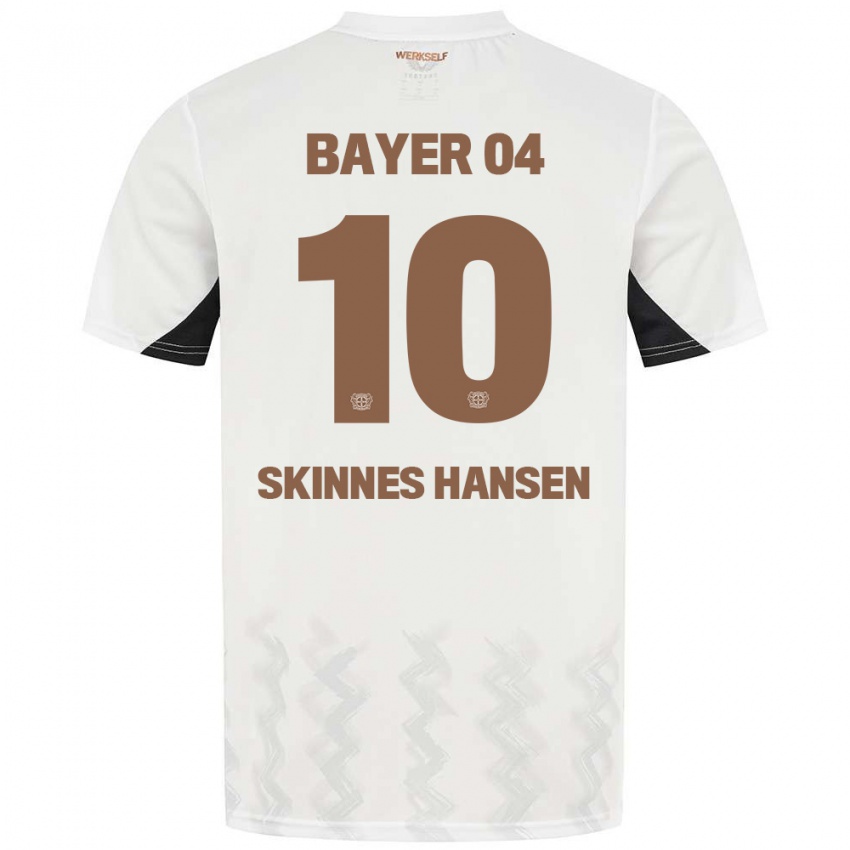 Herren Synne Skinnes Hansen #10 Weiß Schwarz Auswärtstrikot Trikot 2024/25 T-Shirt