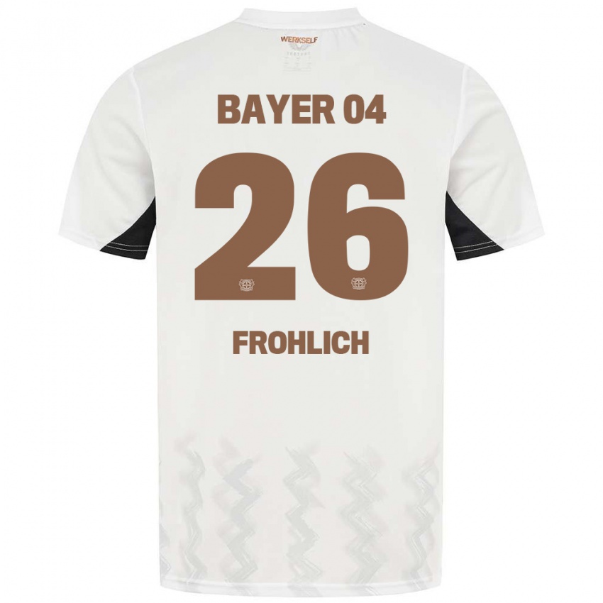 Herren Clara Fröhlich #26 Weiß Schwarz Auswärtstrikot Trikot 2024/25 T-Shirt