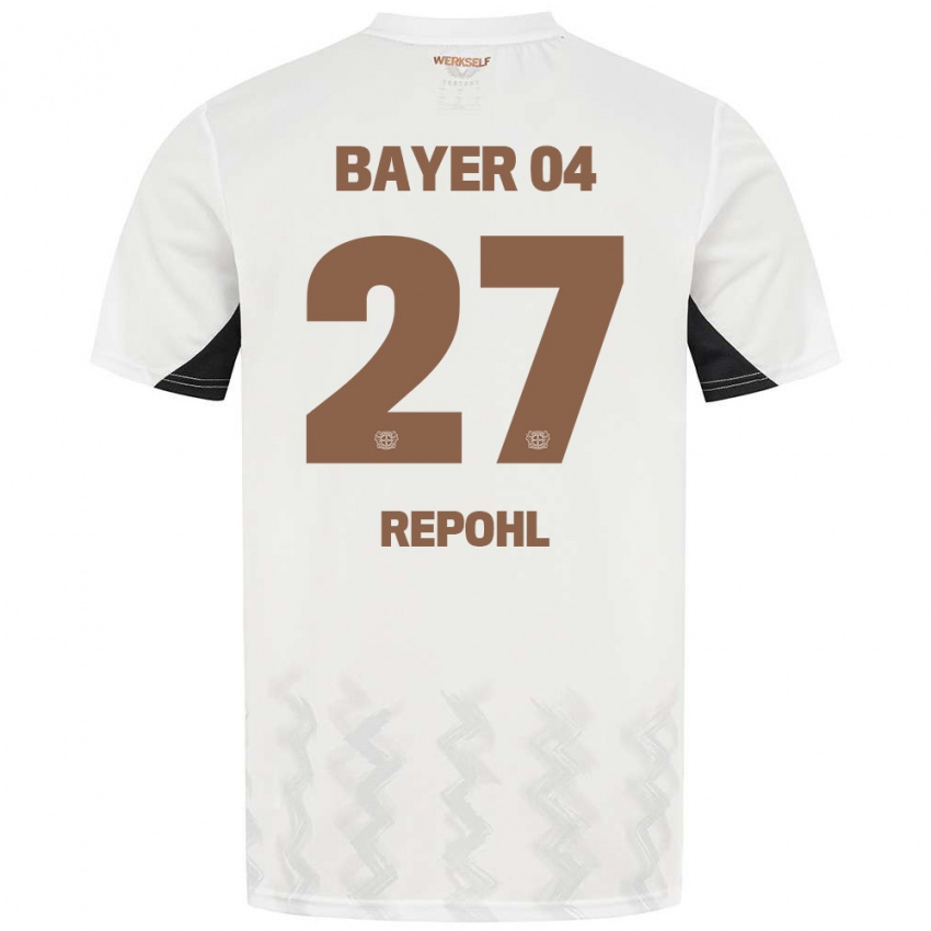 Herren Friederike Repohl #27 Weiß Schwarz Auswärtstrikot Trikot 2024/25 T-Shirt