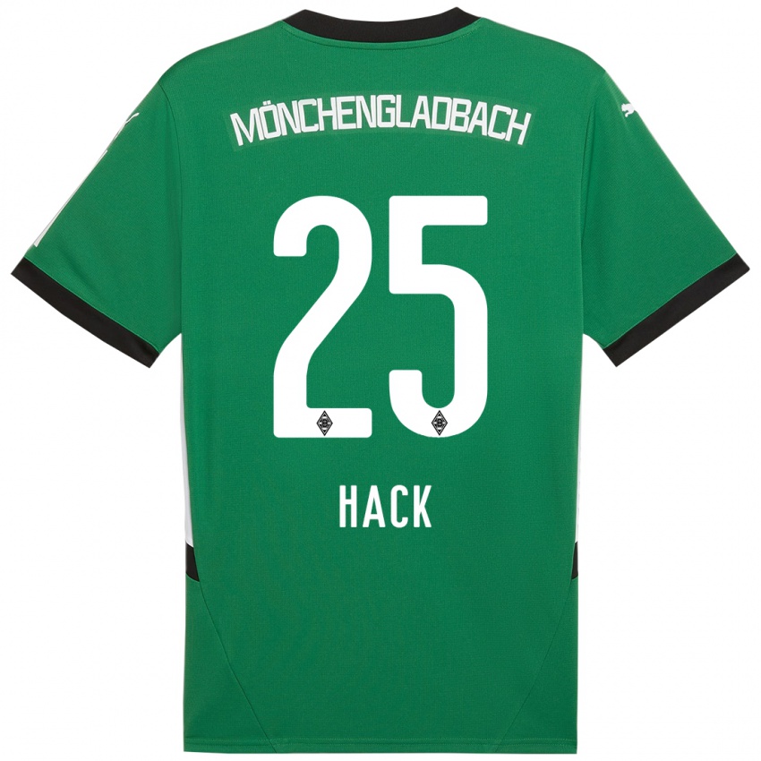 Herren Robin Hack #25 Grün Weiß Auswärtstrikot Trikot 2024/25 T-Shirt