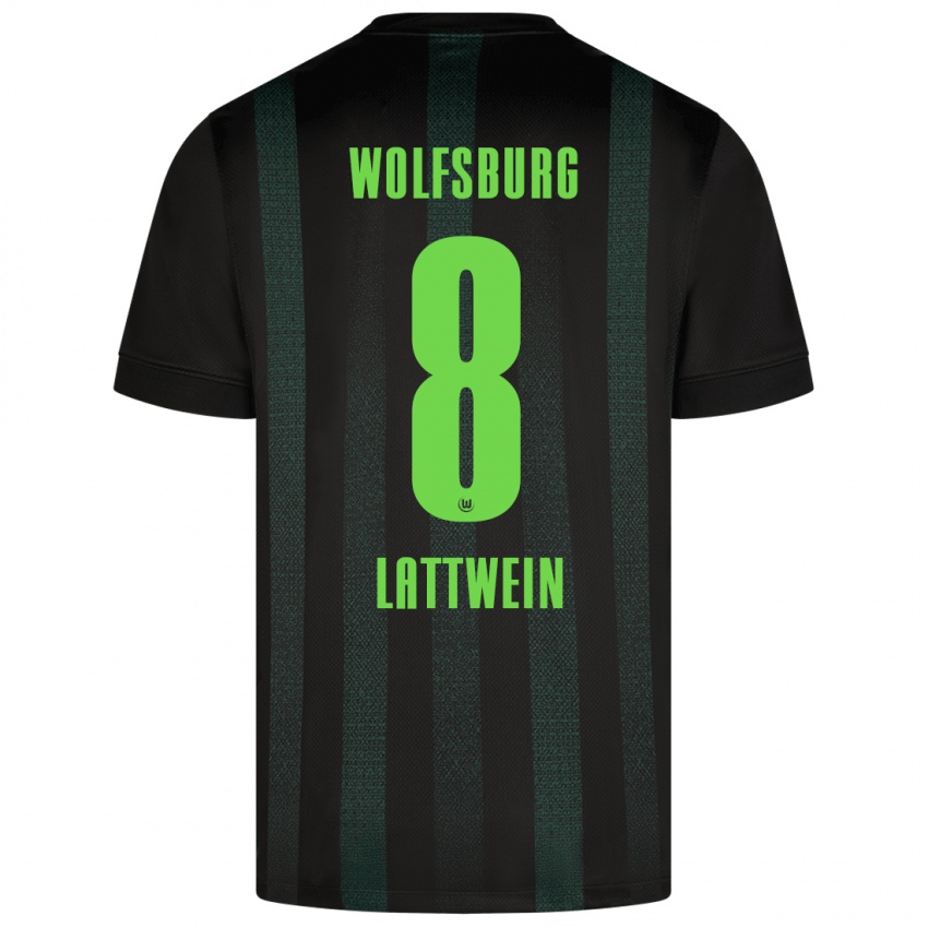 Herren Lena Lattwein #8 Dunkelgrün Auswärtstrikot Trikot 2024/25 T-Shirt