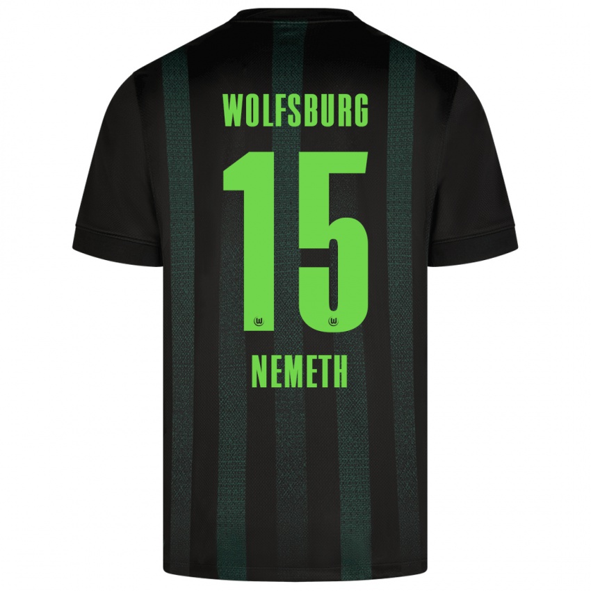 Herren Diána Németh #15 Dunkelgrün Auswärtstrikot Trikot 2024/25 T-Shirt