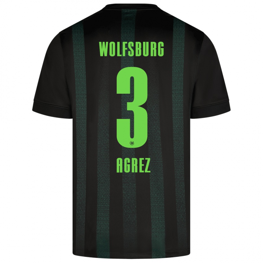 Herren Sara Agrež #3 Dunkelgrün Auswärtstrikot Trikot 2024/25 T-Shirt