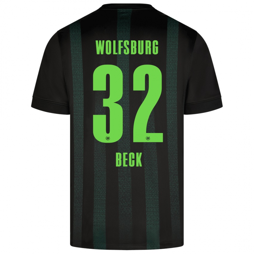 Herren Kiara Beck #32 Dunkelgrün Auswärtstrikot Trikot 2024/25 T-Shirt