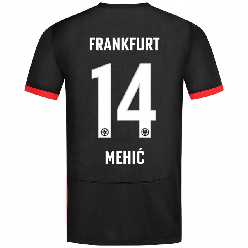 Herren Liam Mehić #14 Schwarz Auswärtstrikot Trikot 2024/25 T-Shirt