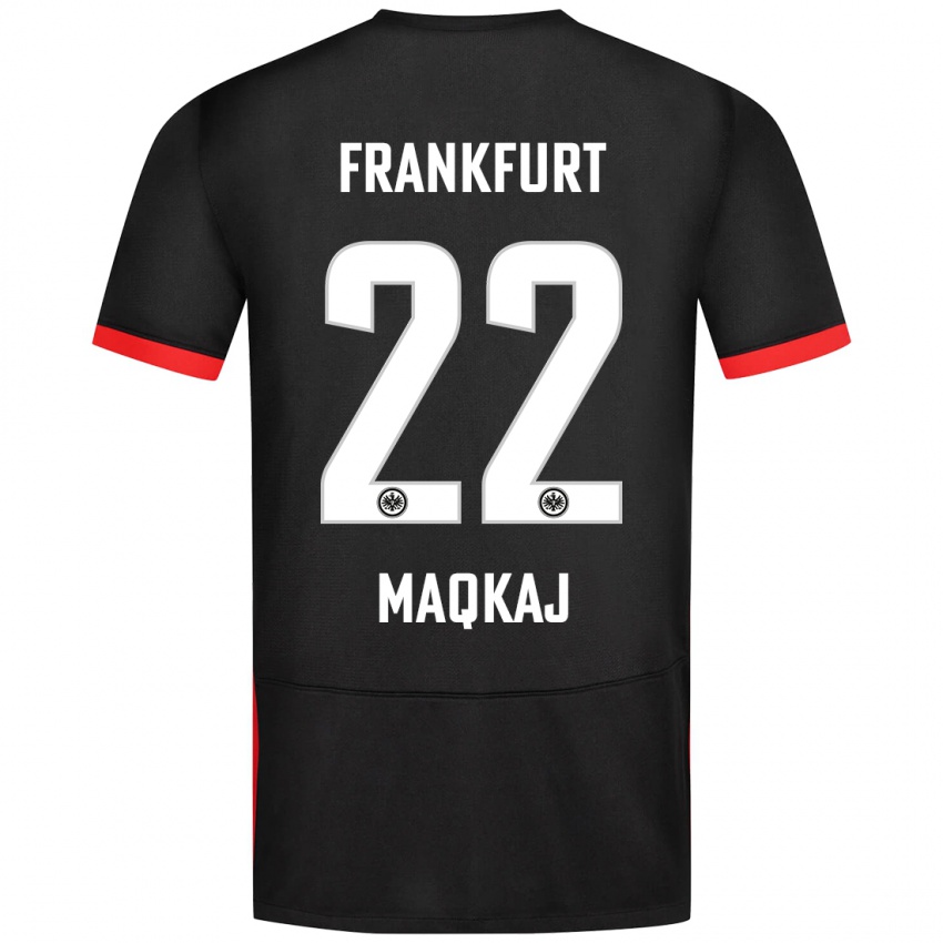 Herren Dritan Maqkaj #22 Schwarz Auswärtstrikot Trikot 2024/25 T-Shirt