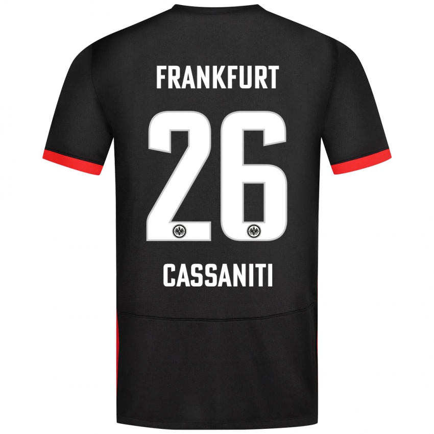 Herren Nino Cassaniti #26 Schwarz Auswärtstrikot Trikot 2024/25 T-Shirt