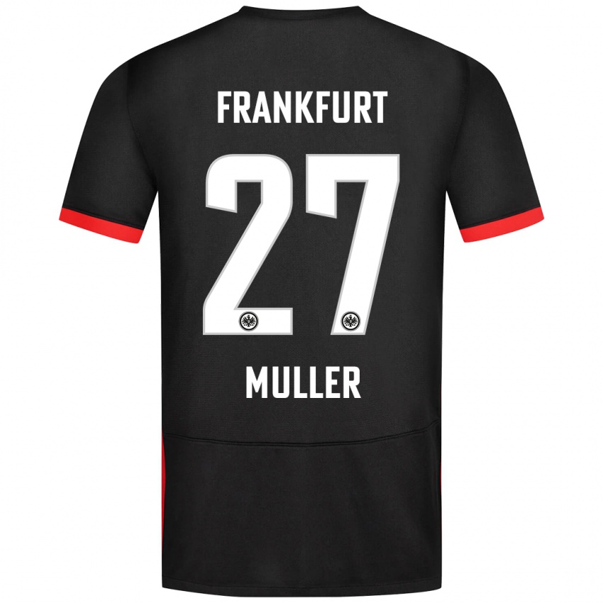 Herren Mark Müller #27 Schwarz Auswärtstrikot Trikot 2024/25 T-Shirt