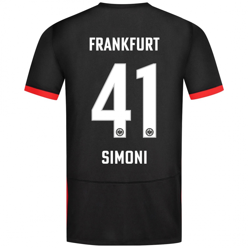 Herren Simon Simoni #41 Schwarz Auswärtstrikot Trikot 2024/25 T-Shirt