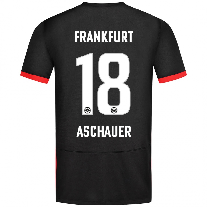 Herren Verena Aschauer Hanshaw #18 Schwarz Auswärtstrikot Trikot 2024/25 T-Shirt