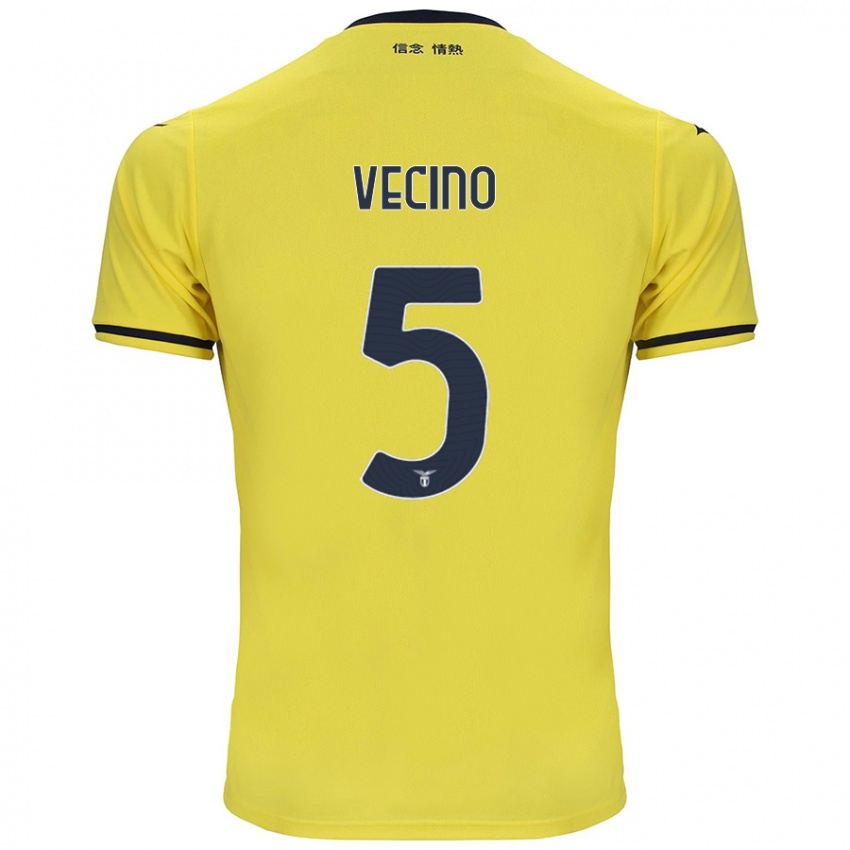 Herren Matías Vecino #5 Gelb Auswärtstrikot Trikot 2024/25 T-Shirt