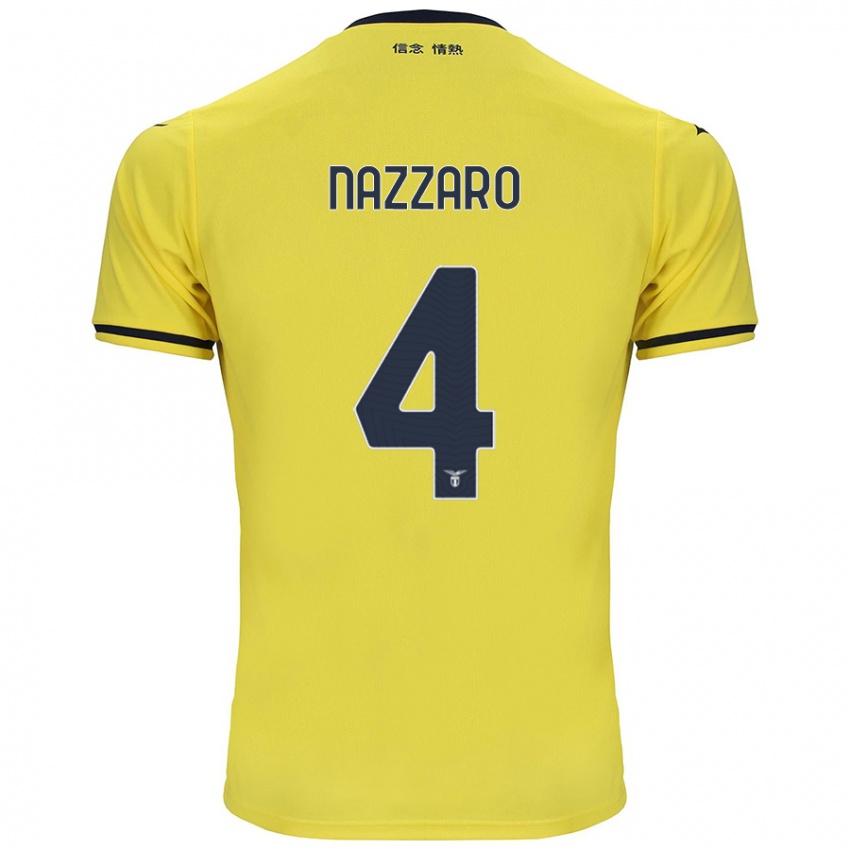 Herren Marco Nazzaro #4 Gelb Auswärtstrikot Trikot 2024/25 T-Shirt