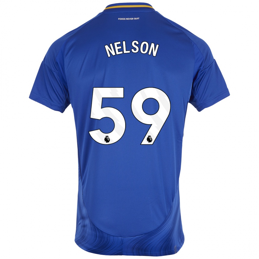 Damen Ronny Nelson #59 Blau Weiß Heimtrikot Trikot 2024/25 T-Shirt