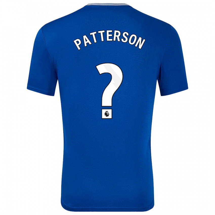 Damen Jack Patterson #0 Blau Mit Heimtrikot Trikot 2024/25 T-Shirt