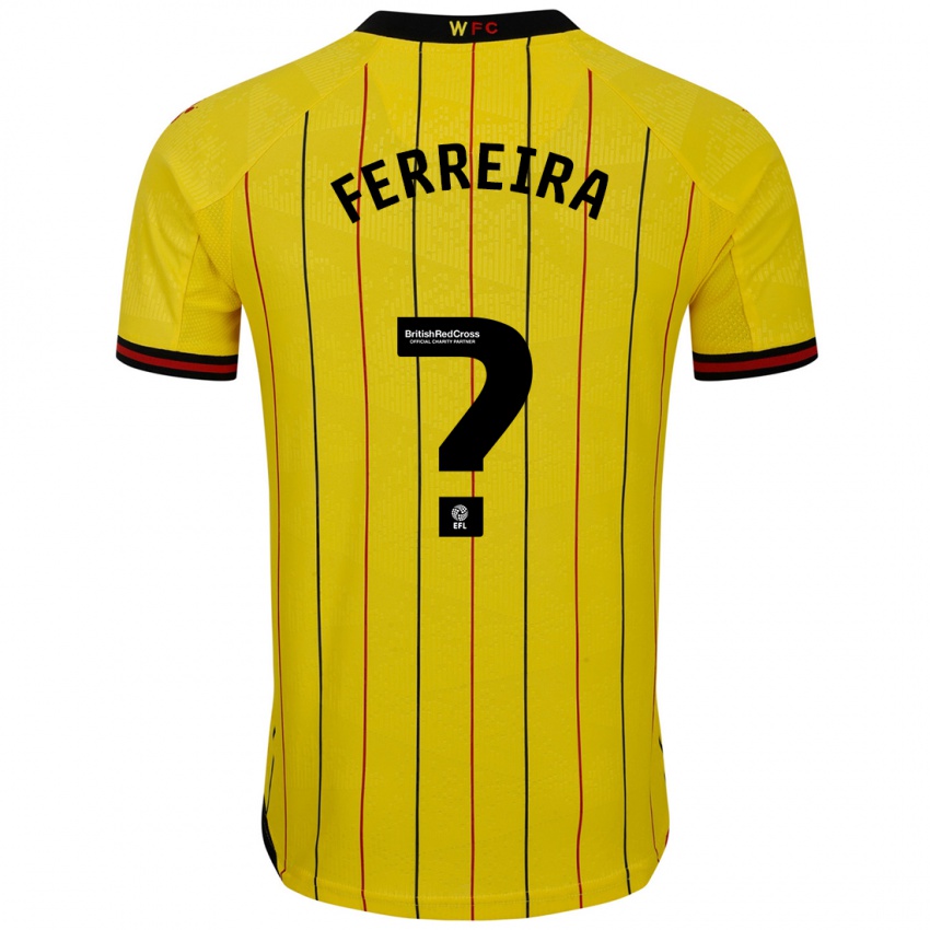 Damen João Ferreira #0 Gelb Schwarz Heimtrikot Trikot 2024/25 T-Shirt