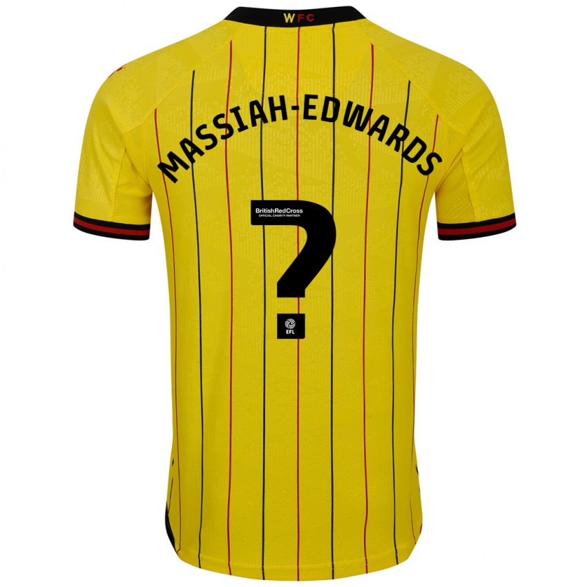 Damen Zavier Massiah-Edwards #0 Gelb Schwarz Heimtrikot Trikot 2024/25 T-Shirt