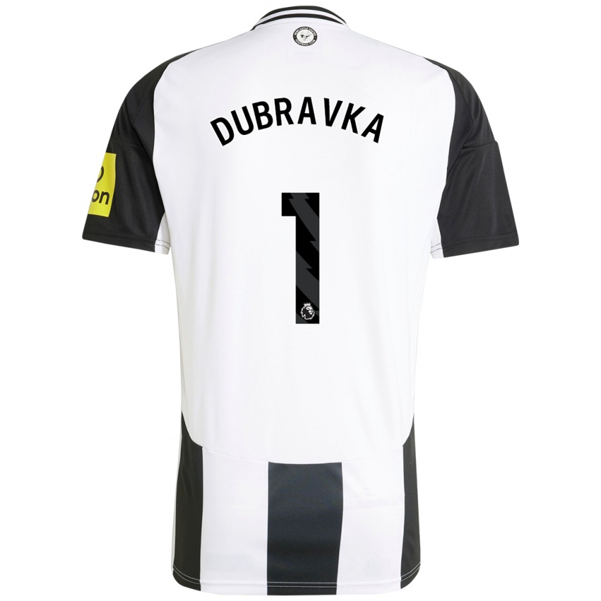 Damen Martin Dubravka #1 Weiß Schwarz Heimtrikot Trikot 2024/25 T-Shirt