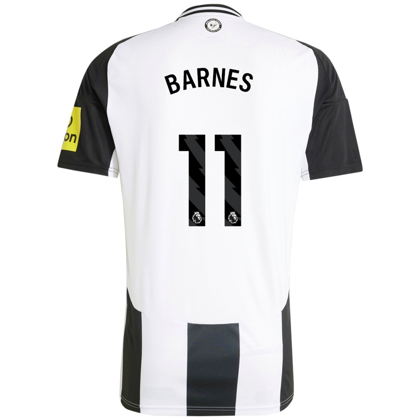 Damen Harvey Barnes #11 Weiß Schwarz Heimtrikot Trikot 2024/25 T-Shirt