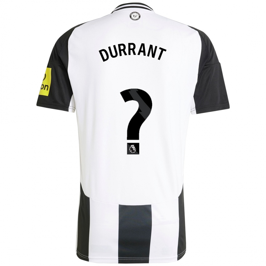 Damen Jake Durrant #0 Weiß Schwarz Heimtrikot Trikot 2024/25 T-Shirt