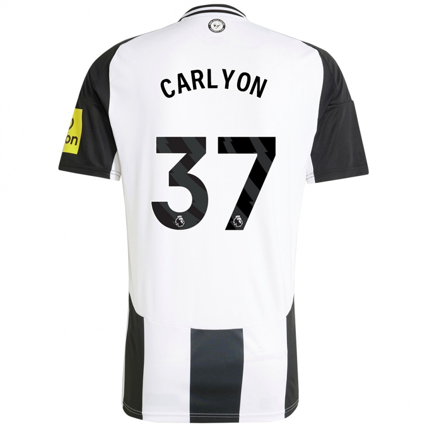 Damen Nathan Carlyon #37 Weiß Schwarz Heimtrikot Trikot 2024/25 T-Shirt