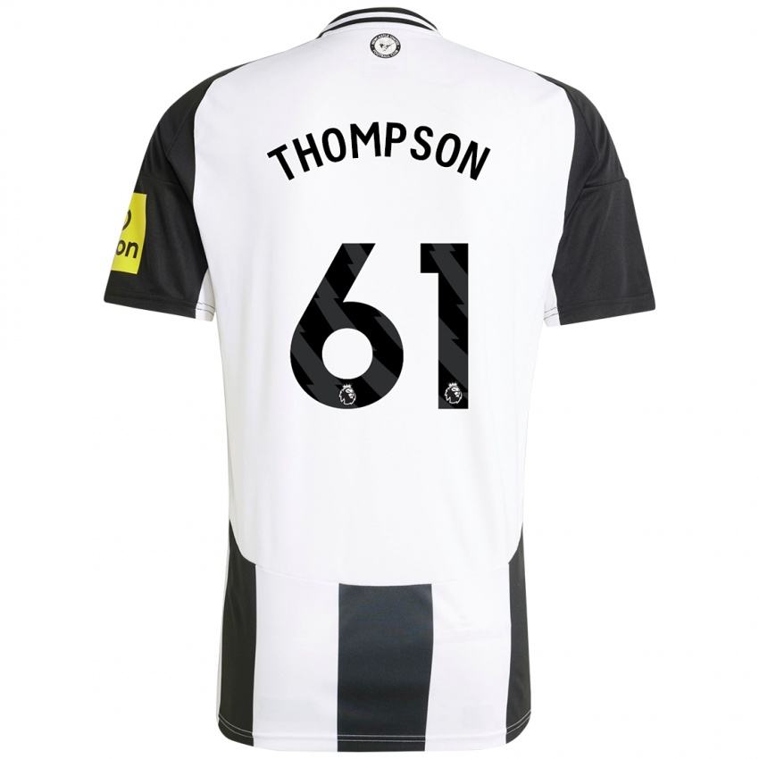 Damen Max Thompson #61 Weiß Schwarz Heimtrikot Trikot 2024/25 T-Shirt