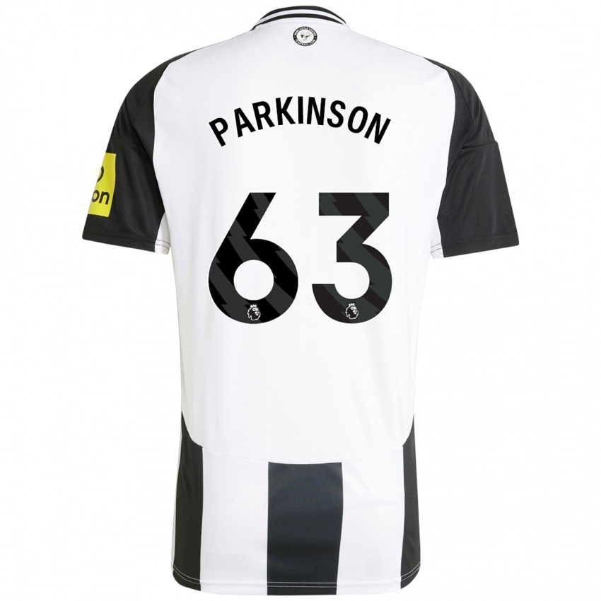 Damen Ben Parkinson #63 Weiß Schwarz Heimtrikot Trikot 2024/25 T-Shirt