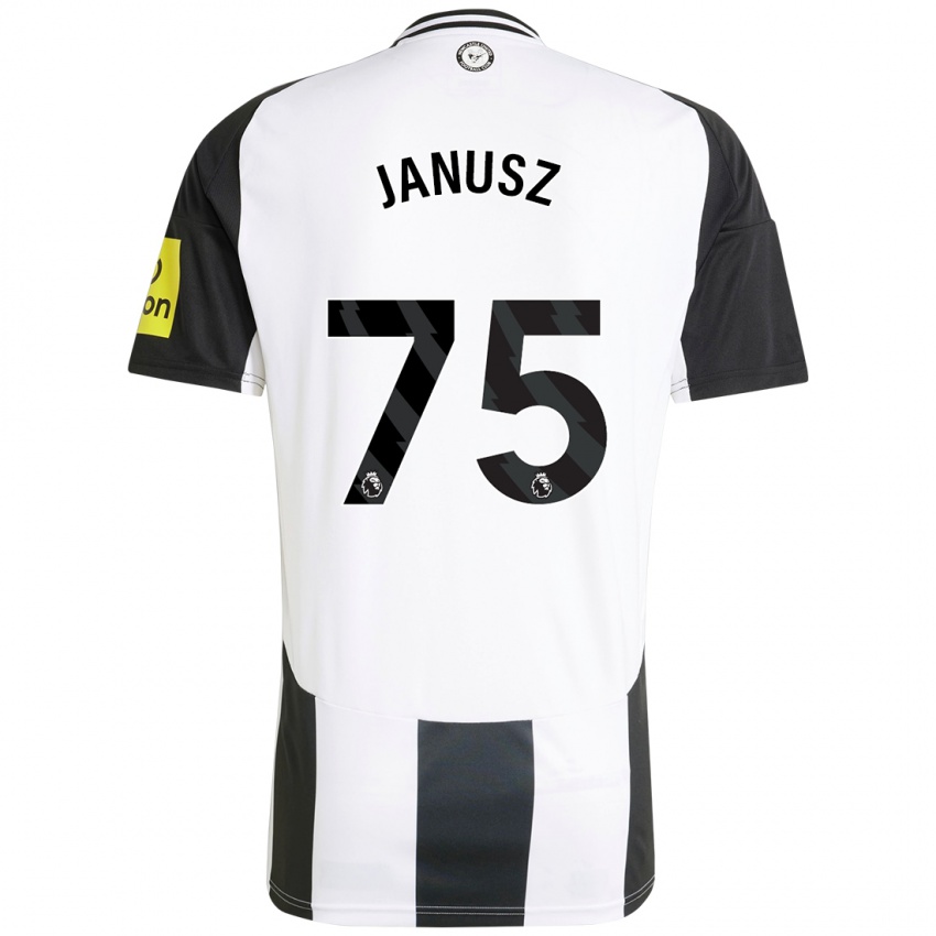 Damen Adrian Janusz #75 Weiß Schwarz Heimtrikot Trikot 2024/25 T-Shirt