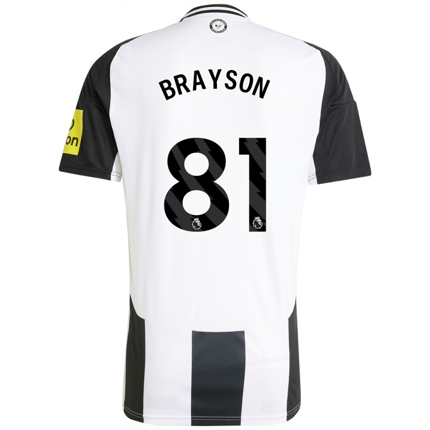 Damen Joe Brayson #81 Weiß Schwarz Heimtrikot Trikot 2024/25 T-Shirt