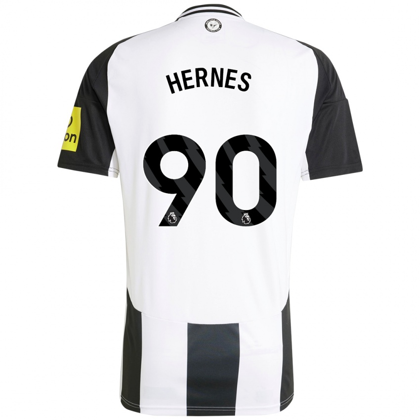 Damen Travis Hernes #90 Weiß Schwarz Heimtrikot Trikot 2024/25 T-Shirt