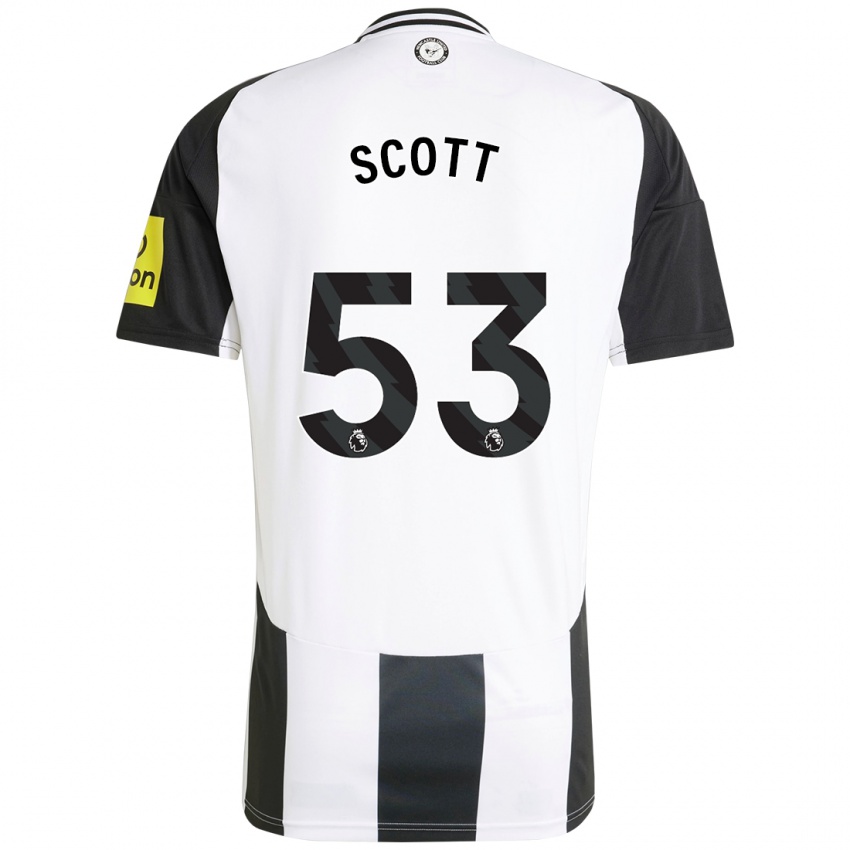 Damen Joshua Scott #53 Weiß Schwarz Heimtrikot Trikot 2024/25 T-Shirt