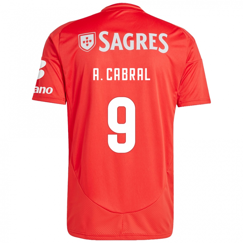 Damen Arthur Cabral #9 Rot Weiß Heimtrikot Trikot 2024/25 T-Shirt