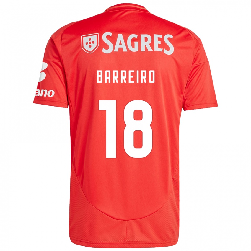 Damen Leandro Barreiro #18 Rot Weiß Heimtrikot Trikot 2024/25 T-Shirt