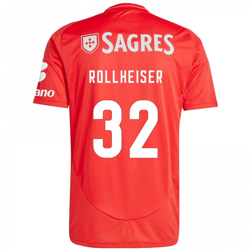 Damen Benjamín Rollheiser #32 Rot Weiß Heimtrikot Trikot 2024/25 T-Shirt