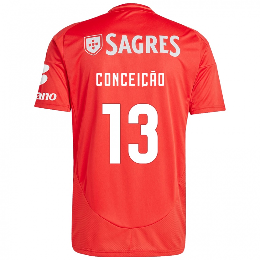 Damen João Conceição #13 Rot Weiß Heimtrikot Trikot 2024/25 T-Shirt