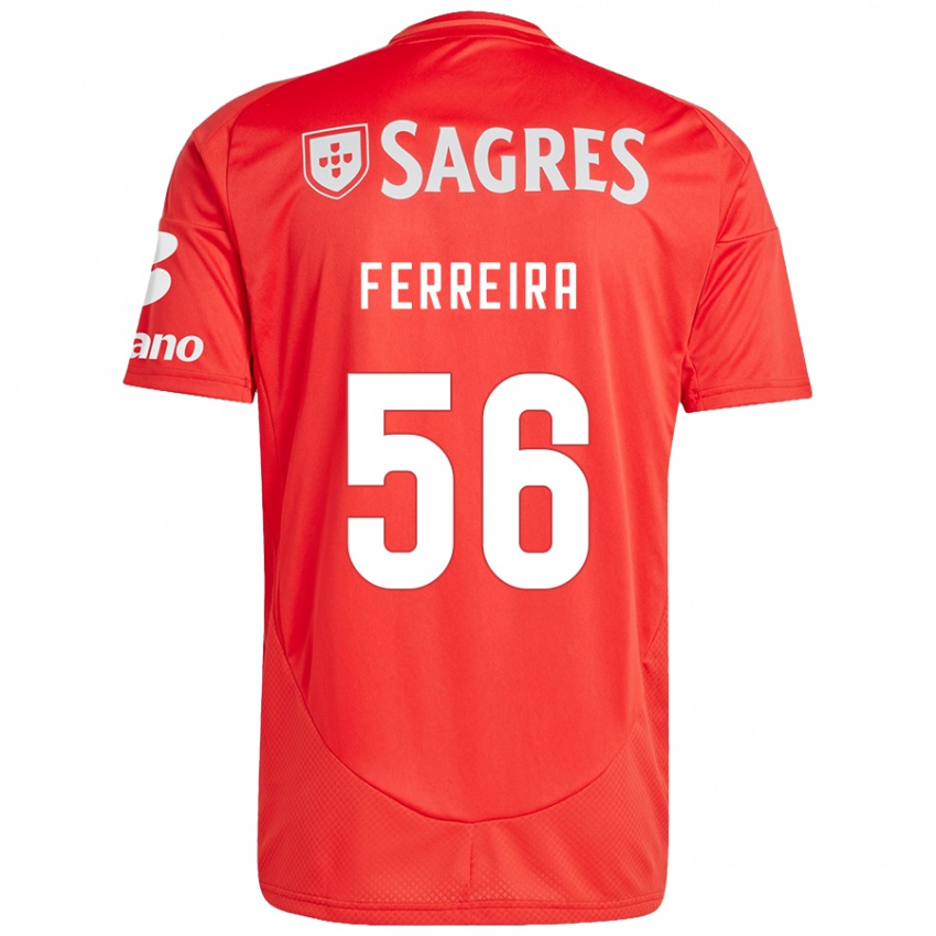 Damen Martim Ferreira #56 Rot Weiß Heimtrikot Trikot 2024/25 T-Shirt