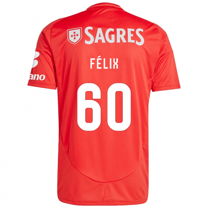 Damen Nuno Félix #60 Rot Weiß Heimtrikot Trikot 2024/25 T-Shirt