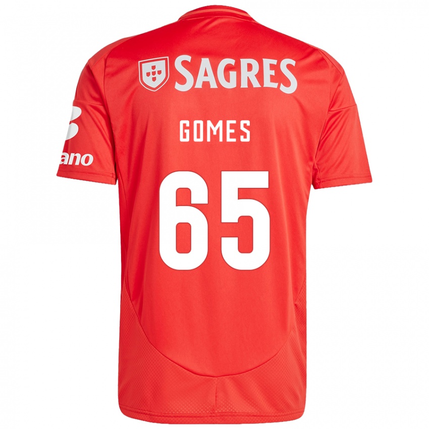 Damen André Gomes #65 Rot Weiß Heimtrikot Trikot 2024/25 T-Shirt