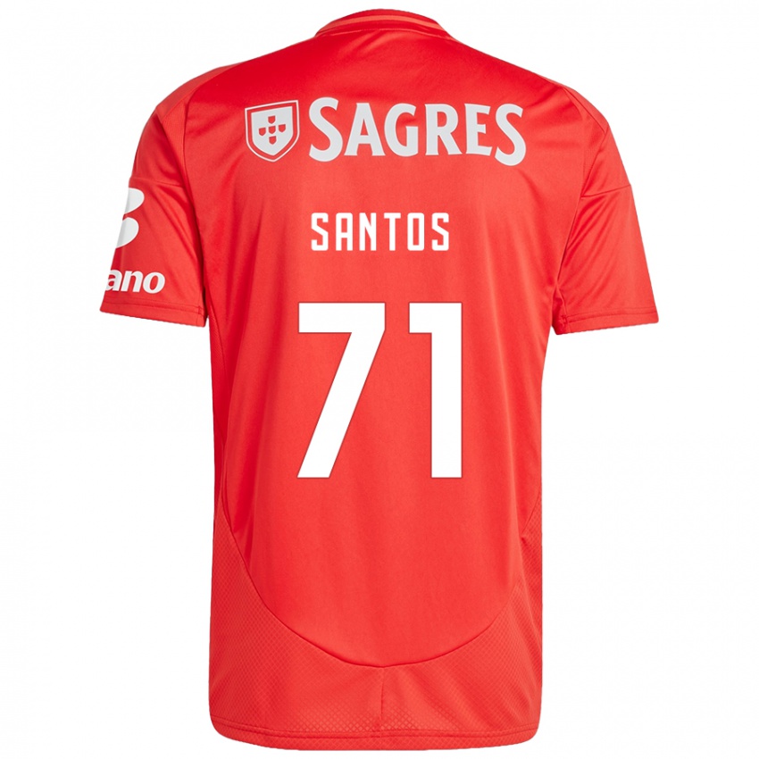 Damen Leandro Santos #71 Rot Weiß Heimtrikot Trikot 2024/25 T-Shirt