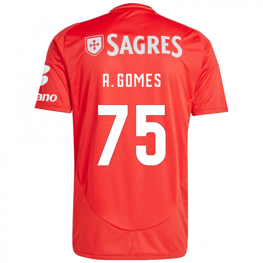 Damen André Gomes #75 Rot Weiß Heimtrikot Trikot 2024/25 T-Shirt