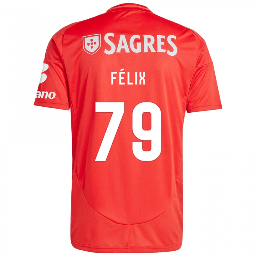 Damen Hugo Félix #79 Rot Weiß Heimtrikot Trikot 2024/25 T-Shirt