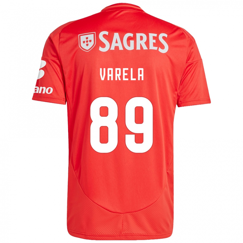 Damen Gustavo Varela #89 Rot Weiß Heimtrikot Trikot 2024/25 T-Shirt