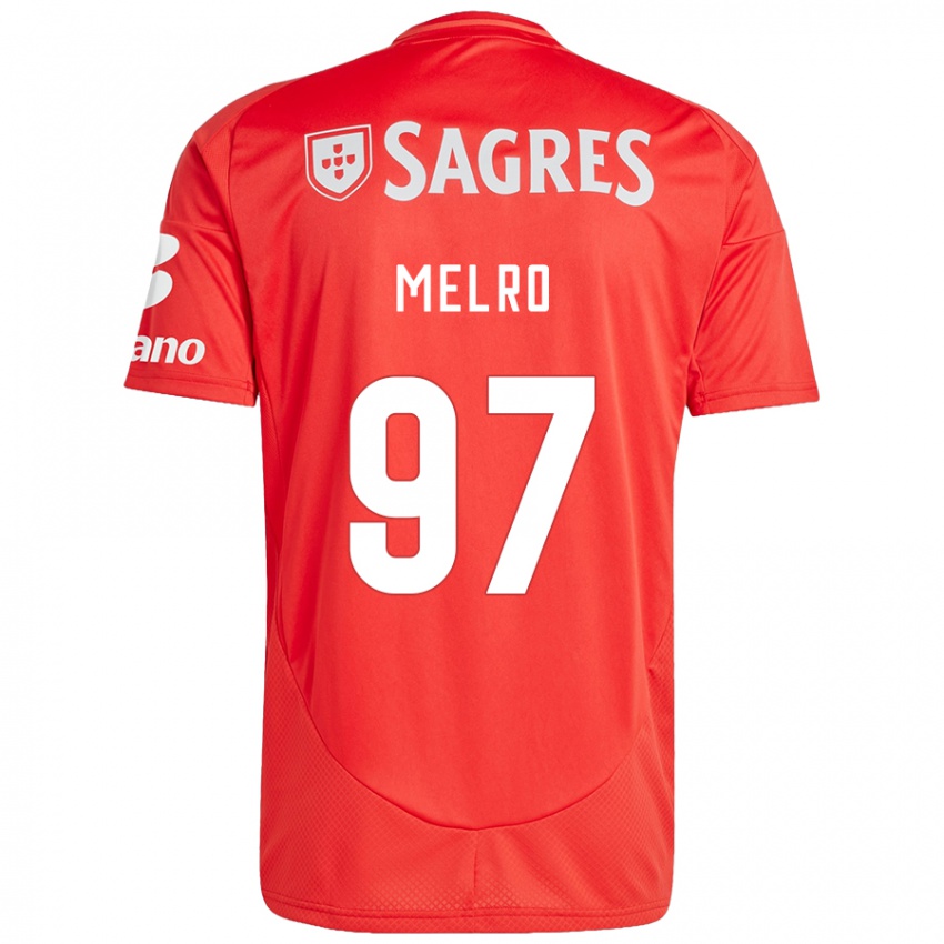 Damen José Melro #97 Rot Weiß Heimtrikot Trikot 2024/25 T-Shirt