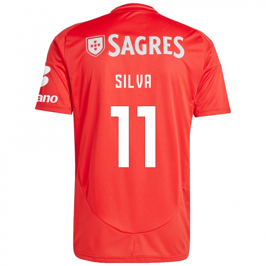 Damen Jéssica Silva #11 Rot Weiß Heimtrikot Trikot 2024/25 T-Shirt