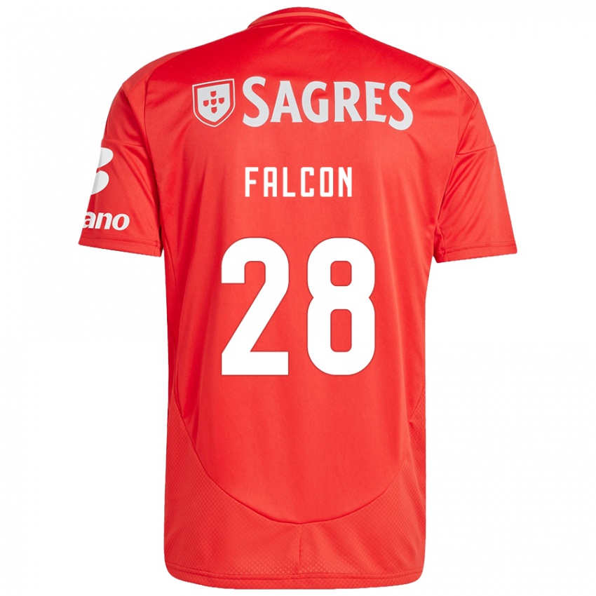 Damen Andrea Falcón #28 Rot Weiß Heimtrikot Trikot 2024/25 T-Shirt