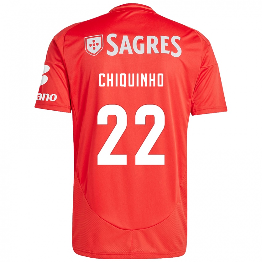 Damen Chiquinho #22 Rot Weiß Heimtrikot Trikot 2024/25 T-Shirt