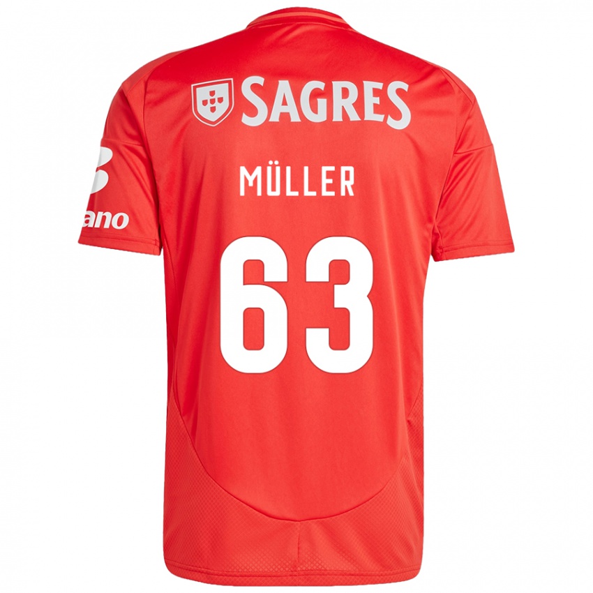 Damen José Müller #63 Rot Weiß Heimtrikot Trikot 2024/25 T-Shirt